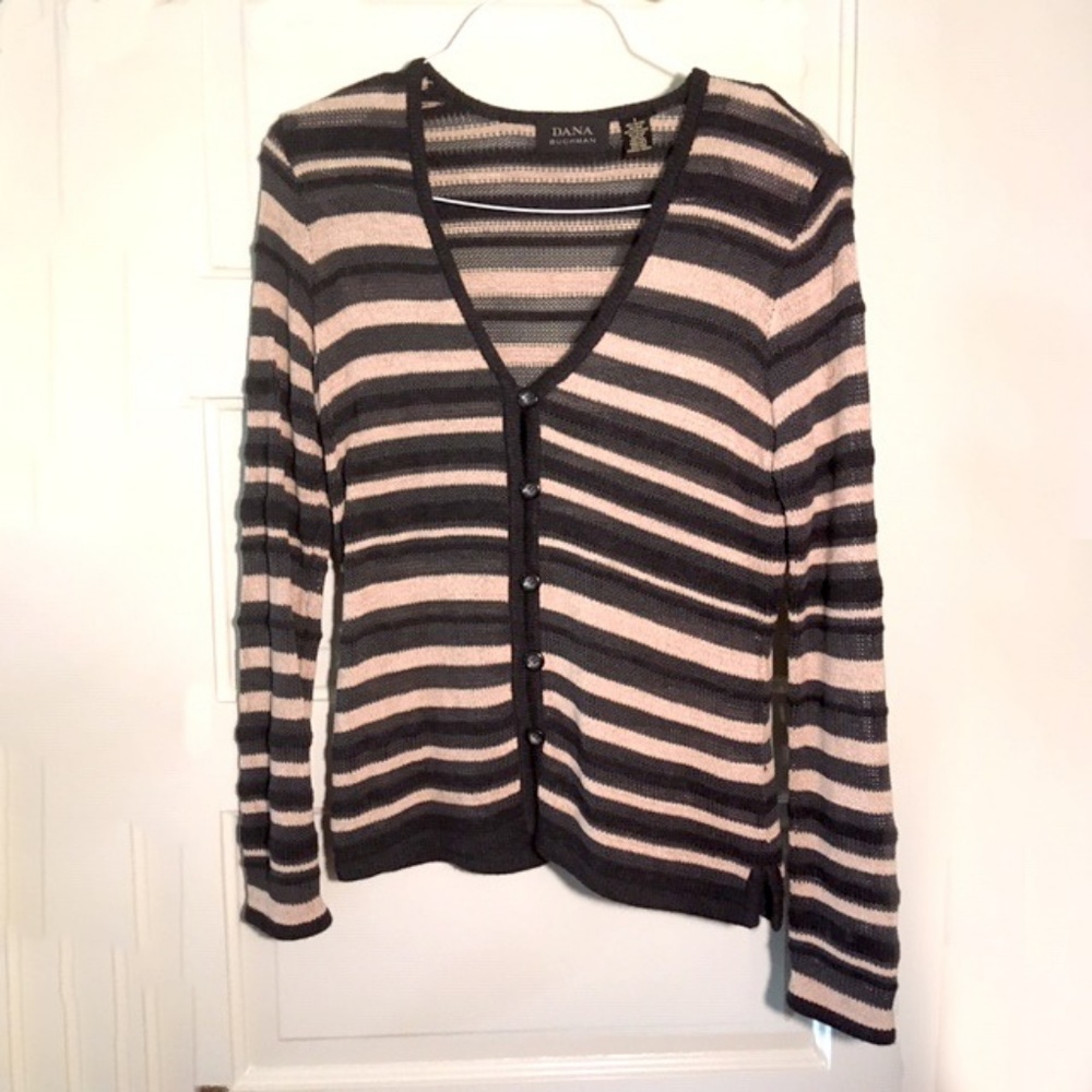 Dana Buchman Striped Cardigan